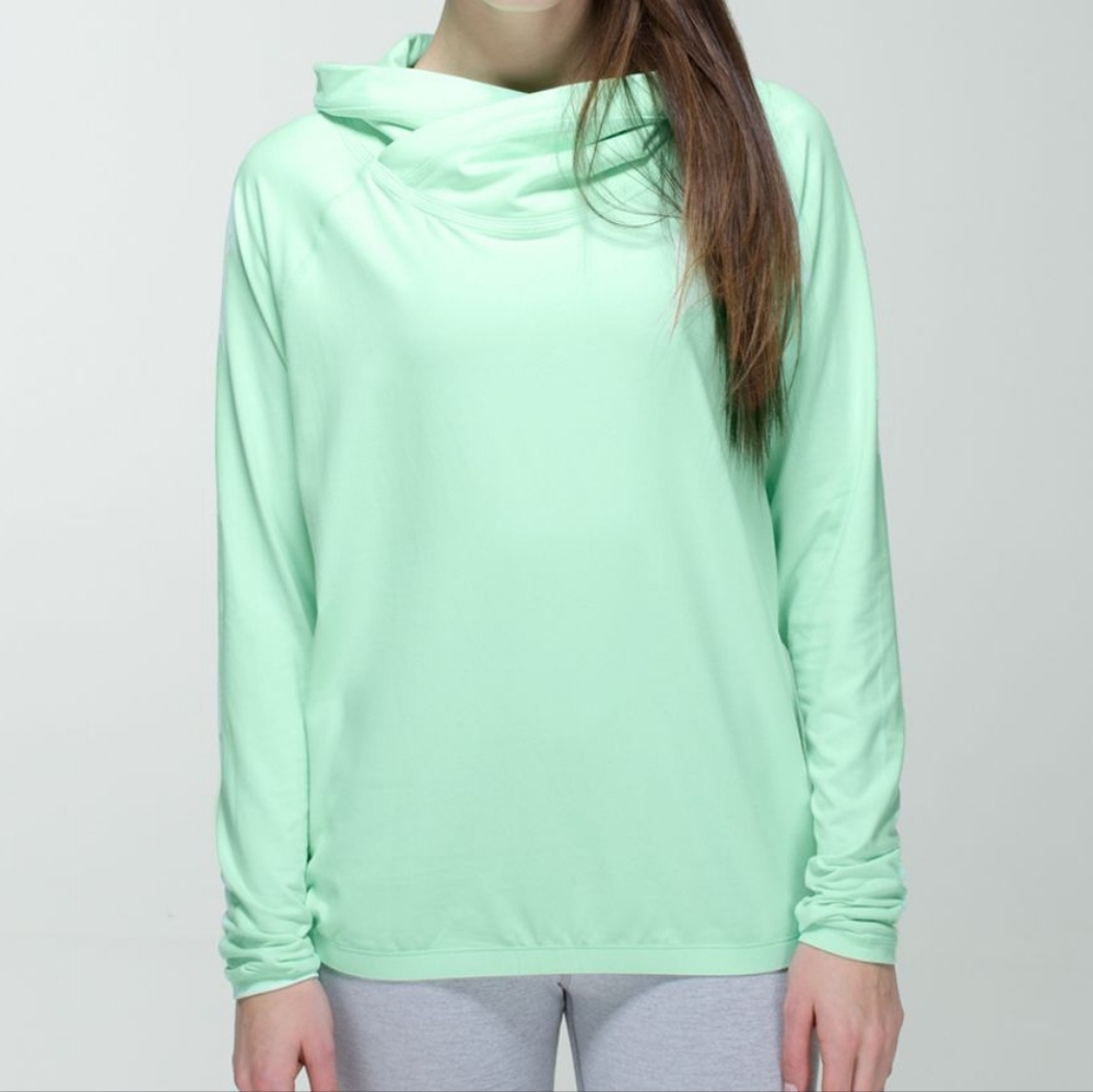 Lululemon Healthy Heart Pullover Longsleeve Fresh Teal Rulu Collared Size 4